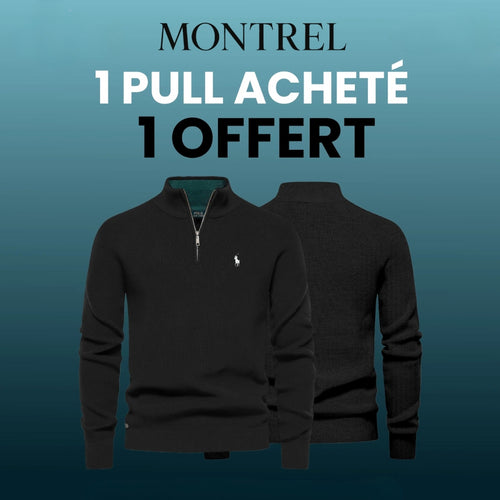 Pull Col Zippé  R&L 1+1 (DÉSTOCKAGE)
